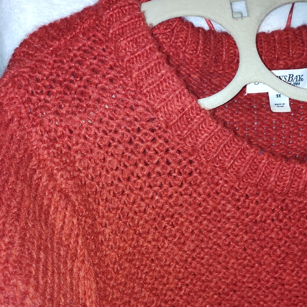 Red Women's Sweater - Picture 4 of 4